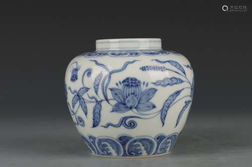 Chenghua flower grain tank - blue and white tie up branchesH...