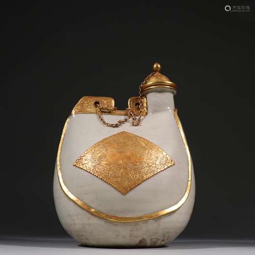 Liaokiln porcelain silvering gold pot of skinsSpecification:...