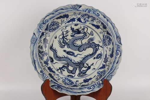 - blue and white tie YunLongWen fold along kwai mouth tray7 ...