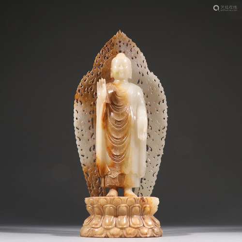 Generation of hetian jade tathagata stands resembleSpecifica...