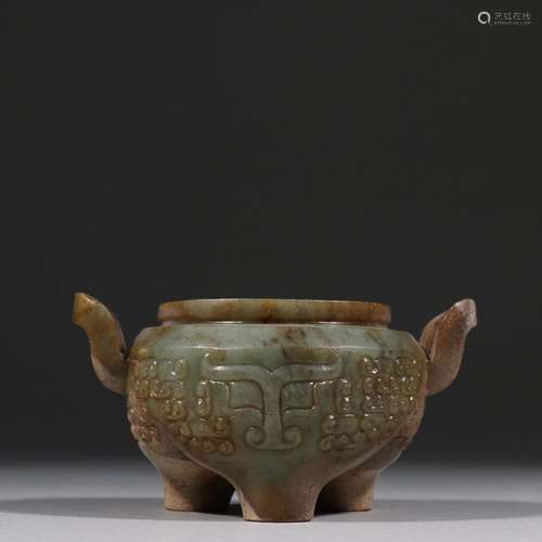 Ancient jade beast ear incense burnerSpecification: high 5.3...