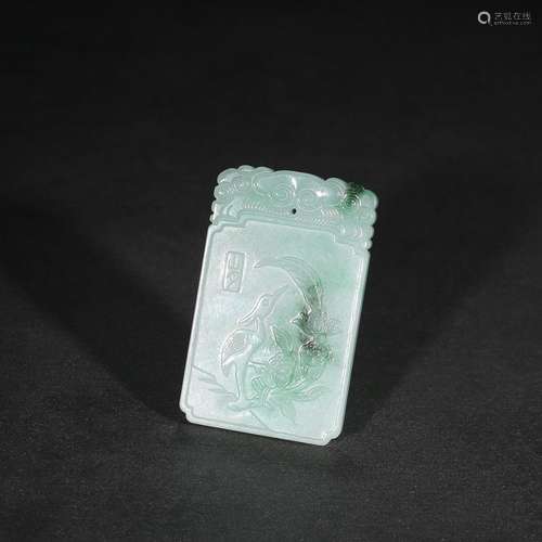 Jade: flowers and birds live cardSpecification: 4.5 cm long ...