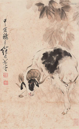 1918～1983 刘继卣 羊 设色纸本 立轴