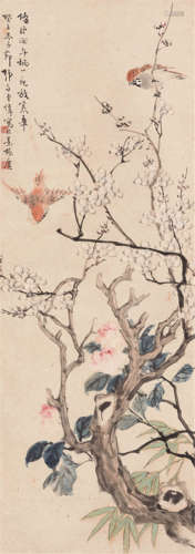 1885～1950 王师子 花鸟 设色纸本 立轴