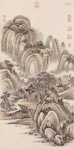 1686～1756 张宗苍 山水 设色纸本 立轴