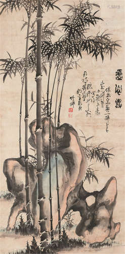 1824～1901 竹禅 竹石图 水墨纸本 立轴
