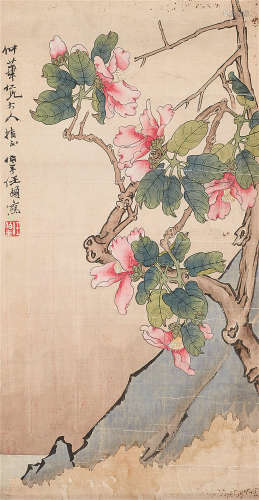 1840～1895 任伯年 花卉 设色绢本 立轴