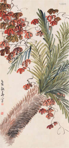1895～1979 俞剑华 花卉 设色纸本 文裱立轴