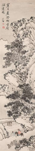 1896～1963 溥儒 雪中行旅图 设色纸本 镜片