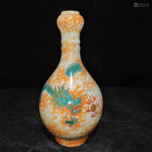 Colour dragon garlic, green glaze alum adding red bottle, ca...