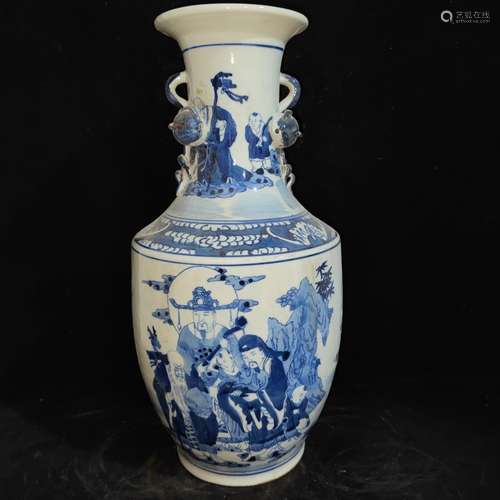 , blue and white fu lu shou peach bottle, can only sell