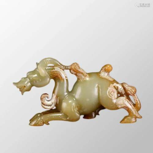 Vintage Chinese Hetian Jade Camel Statue