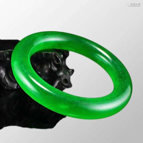 Inside Diameter 62mm Green Jade Bracelet