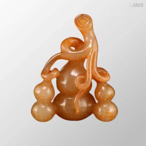 Vintage Chinese Hetian Jade Gourd Pendant