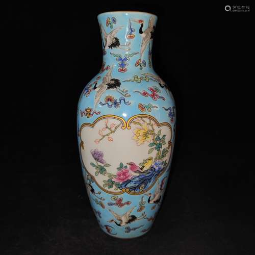 Bottle, pastel medallion and flowers and birds can only sell