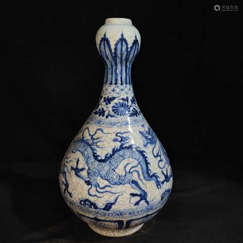 After kiln, blue and white praised the garlic bottles