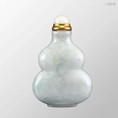 Beautiful Jadeite Gourd Shape Snuff Bottle