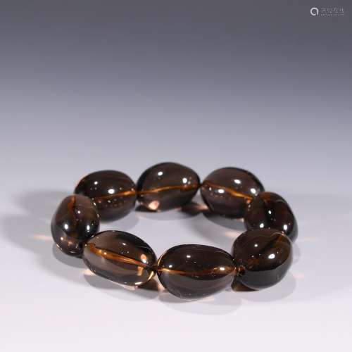 Tea-coloured crystal jujube hand bead string.Specification: ...