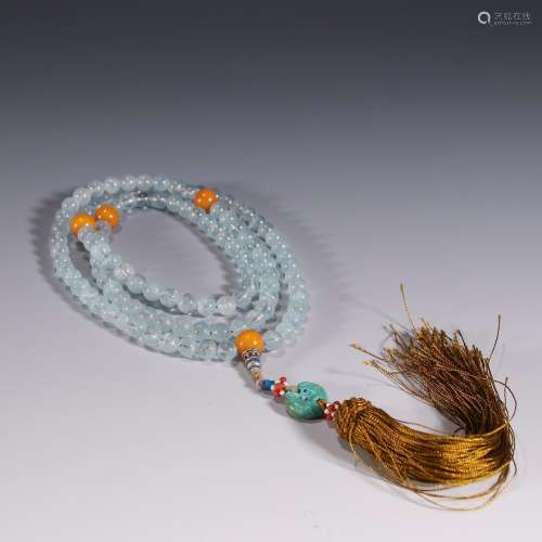 Sea blue 108 beads.Specification: bead diameter 0.77 cm weig...