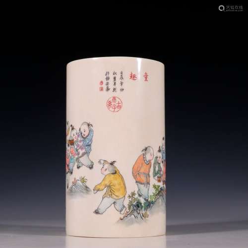 Old.chinese painting baby play pen containerSpecification: 1...