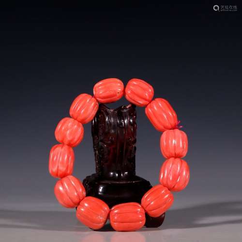 Bamboo coral bead hand stringSpecification: bead diameter 1....