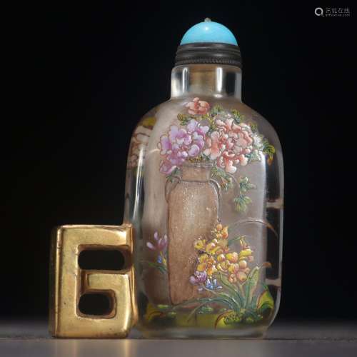 Old coloured glaze antique wen snuff bottlesSpecification: h...