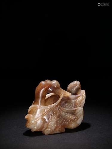 Goose hetian jade carvings.Specification: long and 6.9 cm wi...