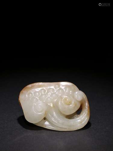 Hetian jade ganoderma lucidum ruyi carvings.Specification: s...