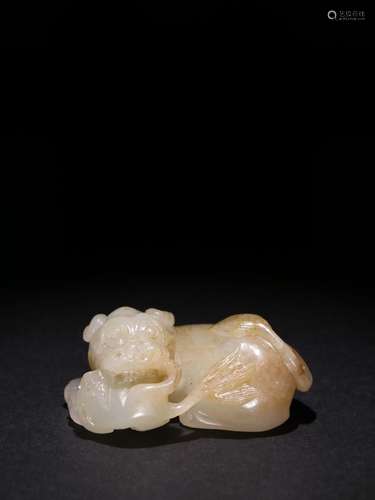 Old hetian jade lion carvings.Specification: specification: ...