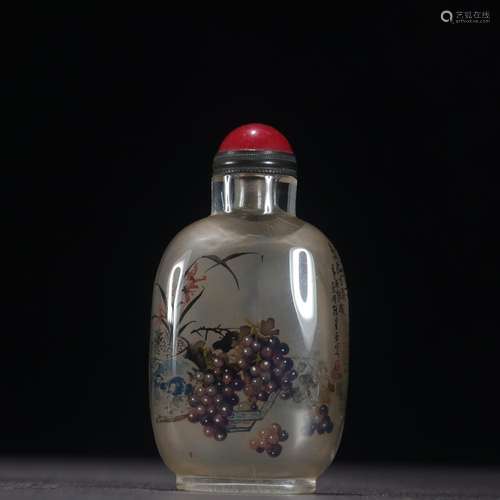 Old crystal many children the snuff bottleSpecification: hig...