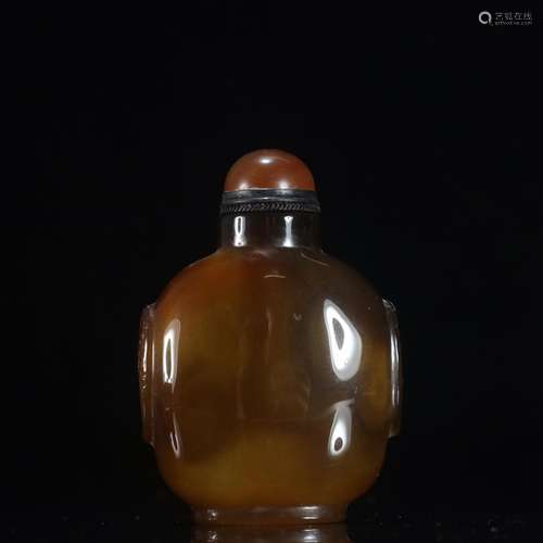 Old agate animal print snuff bottlesSpecification: high gene...