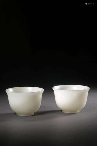 Xinjiang and tianjade seed makings jade cup a coupleSize 1:3...