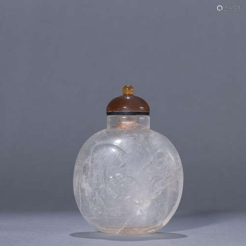 Natural crystal snuff bottle landscape charactersSpecificati...