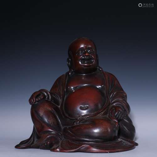 The old copper foetus laughing Buddha furnishing articlesSpe...