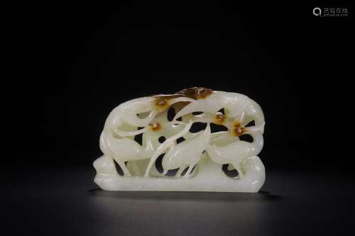 , hotan white jade engraved look all the way even furnishing...