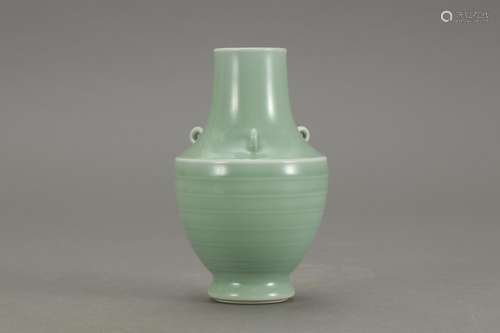 , "" powder blue glaze earsSize: 15 abdominal diam...