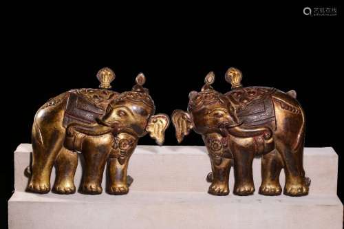 Copper paint Jin Taiping like wall hanging a pair34 cm long....