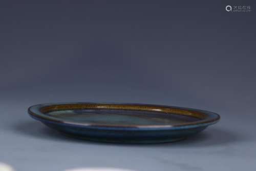 Jun porcelain plateSize: 2 cm high 20 cmThis purple masterpi...
