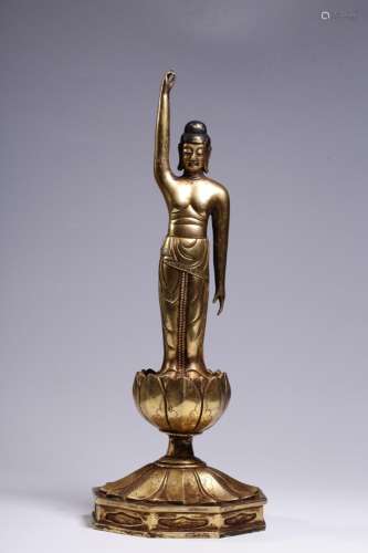 , copper Buddha prince30 cm tall, 11 cm long.Weighing in at ...
