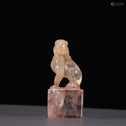 Three hall hidden crystal red lion twisted sealSpecification...