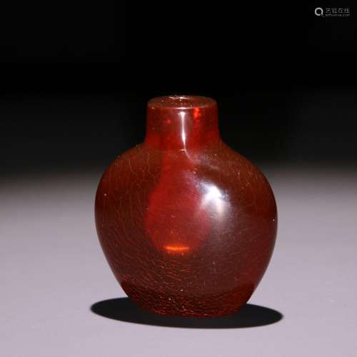 Amber snuff bottleSpecification: high 5.1 cm wide and 4.5 cm...