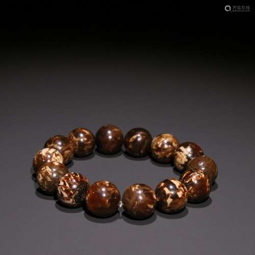 The old wax hand round bead stringSpecification: bead diamet...
