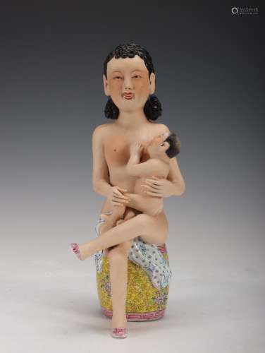 Loving mother breastfeeding figures furnishing articlesSpeci...