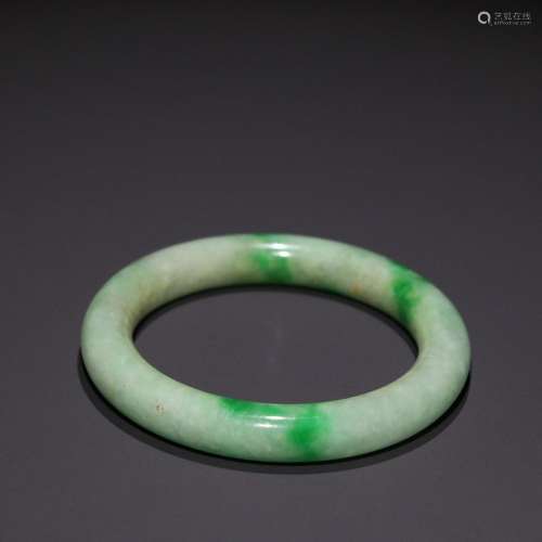 Old jade bracelet round barSpecifications: a thick 1.0 cm in...