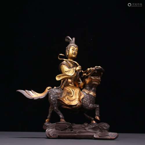 : copper and gold kirin fairy placeSpecification: high 17.5 ...