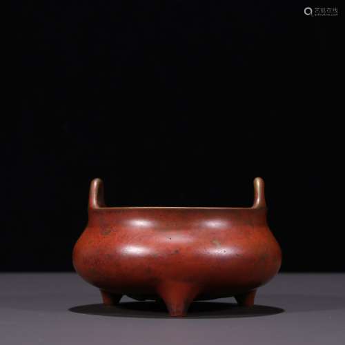 Copper foetus jujube red one ear incense burnerSpecification...