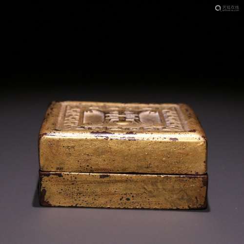 Copper foetus illuminated Wan Shouwen box seal beltSpecifica...