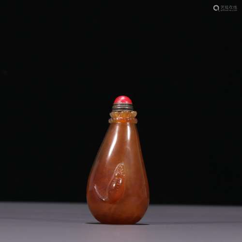 Old agate f rat snuff bottles.Specification: high 7.5 cm wid...