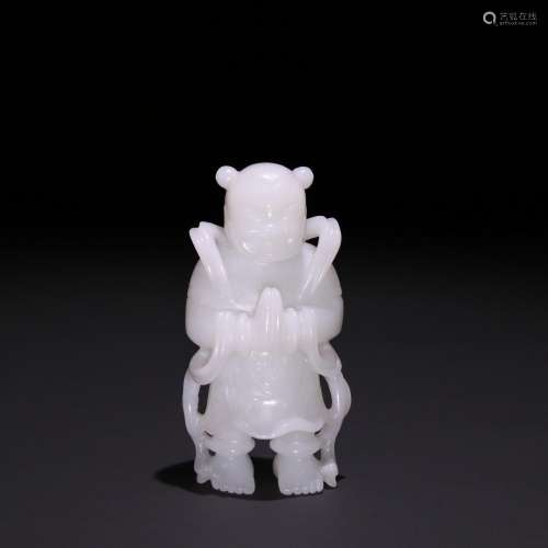 Hetian jade seed expects the lad stood like.Specification: h...