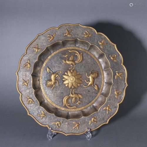 Silver and gold animals and birds grain marketSpecification:...